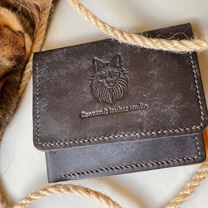 Handmade Leather Trifold Wallet - 'Vulcano'
