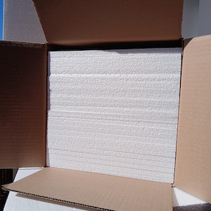 Styrofoam Sheets 12 x 12 x 1/2 Inch 24 Pcs Styrofoam EPS Arts Crafts Shipping...