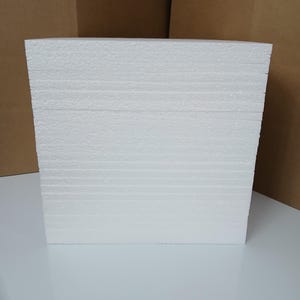 Styrofoam Sheets 12 x 12 x .05 Inch 24 Pcs Styrofoam EPS Arts Crafts Shipping...