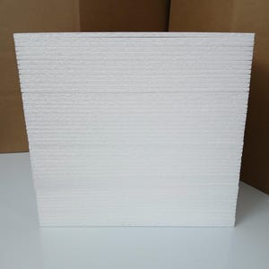 Styrofoam Sheets 12 x 12 x 1/4 Inch 48 Pcs Styrofoam EPS Arts Crafts Shipping...