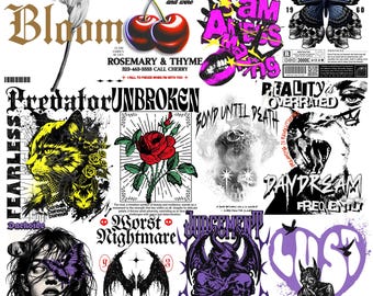 80+ PNG Streetwear Designs, Modern T-shirt Pod Designs Bundle, Premium Streetwear Urban Style Design Bundle, Pop Culture Designs