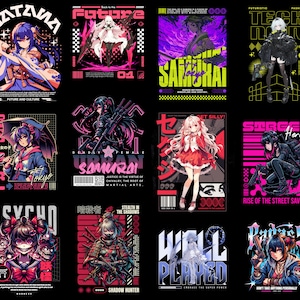 80+ Anime T-Shirt Designs, Anime Streetwear Designs, High Quality Anime PNG Designs, Premium Graphic Anime Designs, Clothing Design