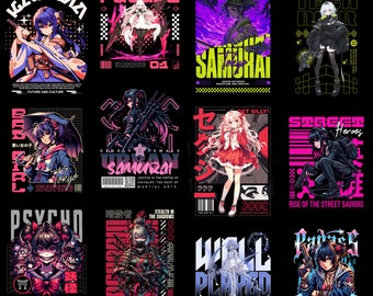 80+ Anime T-Shirt Designs, Anime Streetwear Designs, High Quality Anime PNG Designs, Premium Graphic Anime Designs, Clothing Design