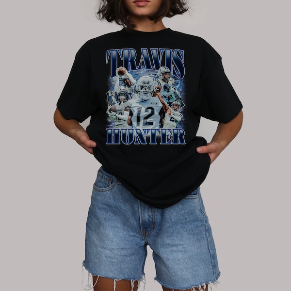 90s Vintage Bootleg T-Shirt, Travis Hunter Inspired Retro Tee, Hip Hop Streetwear, Collectible Urban Fashion, Unisex Vintage Shirt