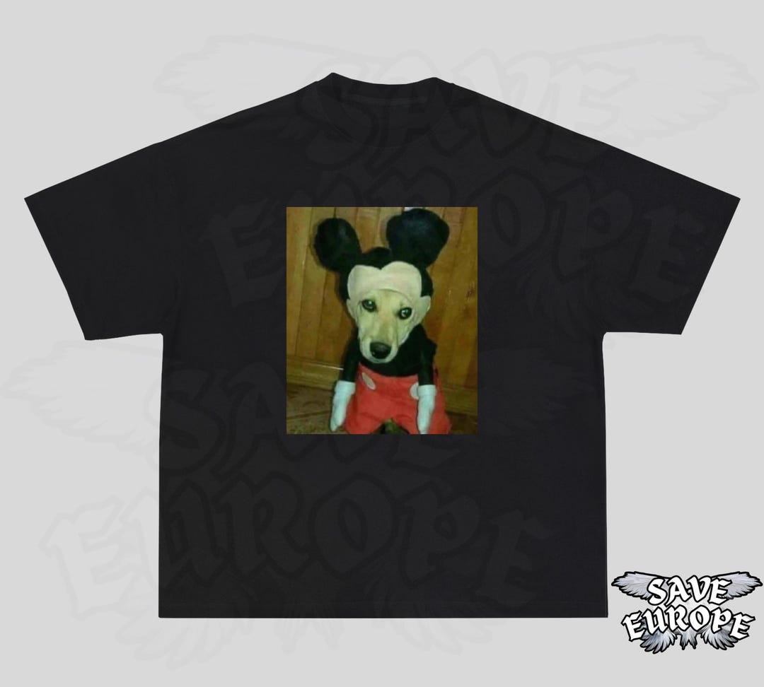 Mickey Mouse Meme T-shirt, Funny Mickey Mouse Tee, Funny Dog Meme Tee ...