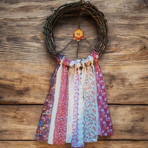 Handmade Peace Sign Wreath: Boho Lace & Crochet Decor