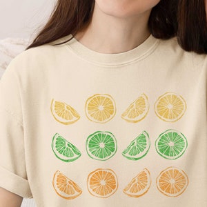 The Citrus Burst Comfort Colors Shirt, Lemon Shirt, Lime Shirt, OrangeTee, Fruit Tee, Summer Tee, Spring Tee