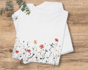 Wild Flowers T-Shirt - Shirt Flowers - simple Flowers - spring vibes