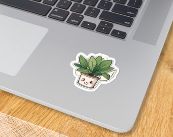 Plant Sticker with cute face - Kawaii Style - Comic