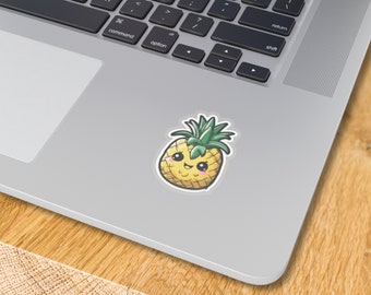 Ananas Sticker, Pineapple Sticker, Kawaii style, cute face