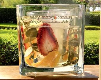 Floral Gel Candles | Mango Coconut Floral |Decorative Candles| Aromatherapy Candles