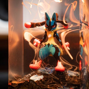 Pokemon Light, Resin Lamp, Best Lamp for Pokephile, Pokemon gift, Gift for Him, Birthday Gift, Night Light For Her, Epoxy Table Lamp