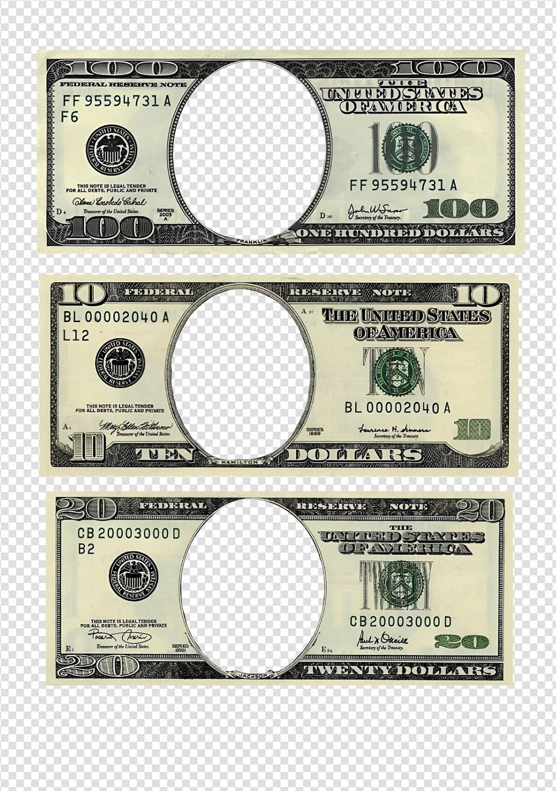 6 Editable Dollar Bill Templates for Free Use Easy and Simple Dollar