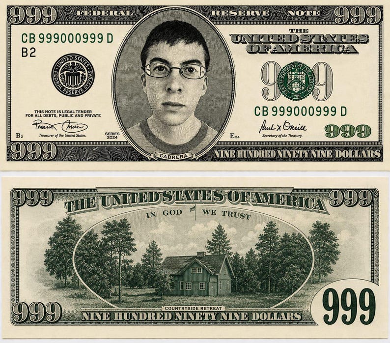 Faux billet de 1 dollar de haute qualité - Argent factice réaliste