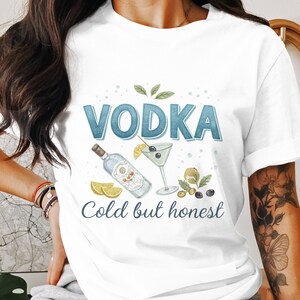 Vodka Digital PNG File, Alcohol Clipart, Martini Graphic, Cocktail Art, Bar Illustration, Cold But Honest Printable, Party Decor