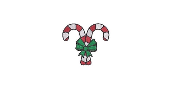 Candy Canes - Machine Embroidery File - design 4x4 inch hoop - Christmas Embroidery Design