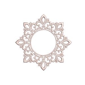French MonogramFrame - Machine Embroidery File design - 4x4 inch hoop - Monogram Frame - Wedding Embroidery