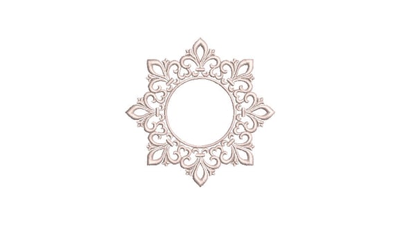 French MonogramFrame - Machine Embroidery File design - 4x4 inch hoop - Monogram Frame - Wedding Embroidery