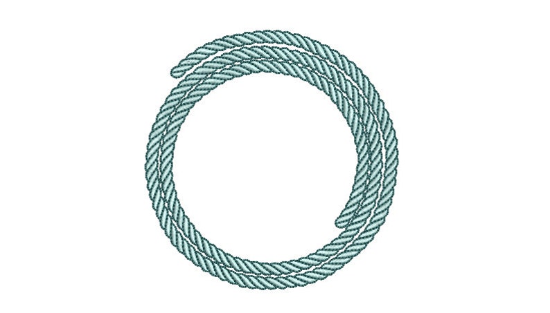 Circle Rope Machine Embroidery File Design - 4x4 Inch Hoop - Monogram ...