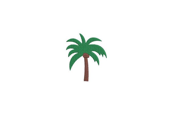 Palm Tree Machine Embroidery File design - 4 x 4 inch hoop - Palm Silhouette - instant download