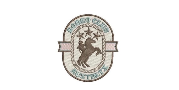 Rodeo Austin TX Texas Machine Embroidery File design - 4x4 inch hoop - Western Embroidery Design Download