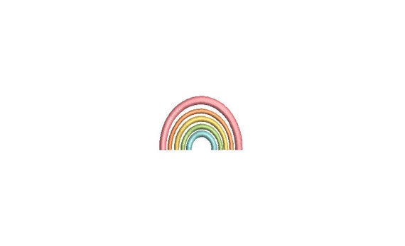 Boho Rainbow Mini Embroidery File design -  3x3 inch hoop - Satin stitch Rainbow - Rainbow Embroidery File - 2 inch embroidery