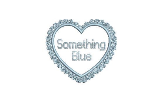Something Blue Embroidery File design - 4 x 4 inch hoop  - instant download - Wedding Embroidery Design - Bride File