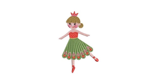 Nutcracker Clara Christmas Xmas - Machine Embroidery File design - 5x7 inch hoop- 12 cm tall - instant download