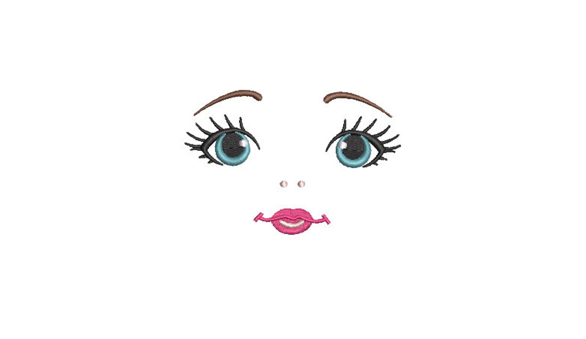 ITH in the Hoop Precious Doll Face Machine Embroidery File - Etsy
