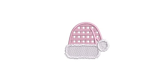 Christmas Machine Embroidery Design - Gingham Santa Hat - 4x4 inch hoop - instant download