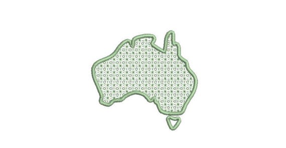 Australia Machine Embroidery File design - 4 x 4 inch hoop - in the hoop - instant download - Australian Embroidery File