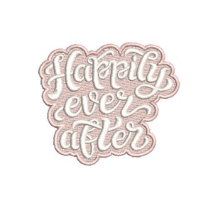 Happily Ever After Machine Embroidery File design - 4x4 In the hoop - Wedding Embroidery Design - Fairytale Embroidery File