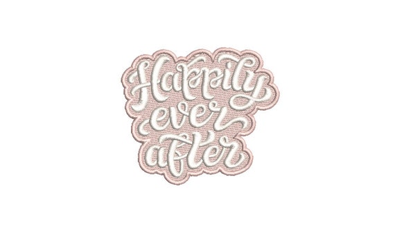 Happily Ever After Machine Embroidery File design - 4x4 In the hoop - Wedding Embroidery Design - Fairytale Embroidery File