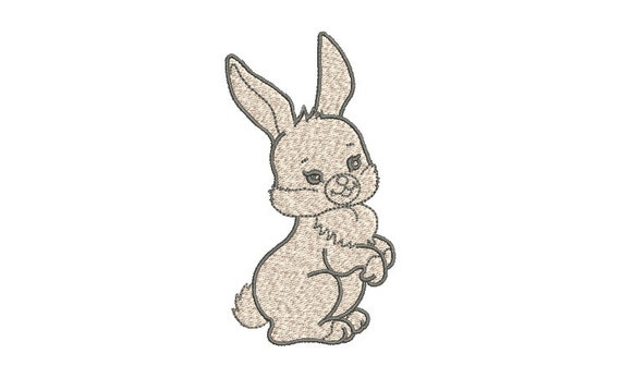 Baby Bunny  - Machine Embroidery File design 4 x 4 inch hoop - Easter Embroidery Design