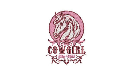 Cowgirl Machine Embroidery File design - 4x4 inch hoop - Western Embroidery Design - Digital Download