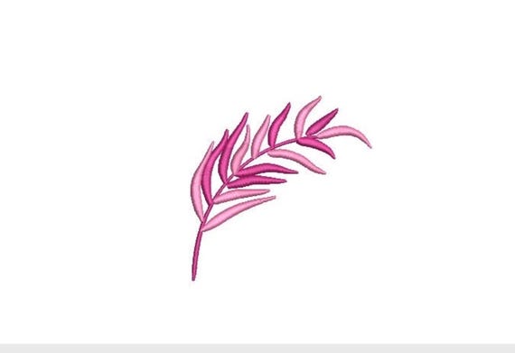 Palm Leaf Machine Embroidery File design - 4 x 4 inch hoop - Chinoiserie Chic Embroidery Design