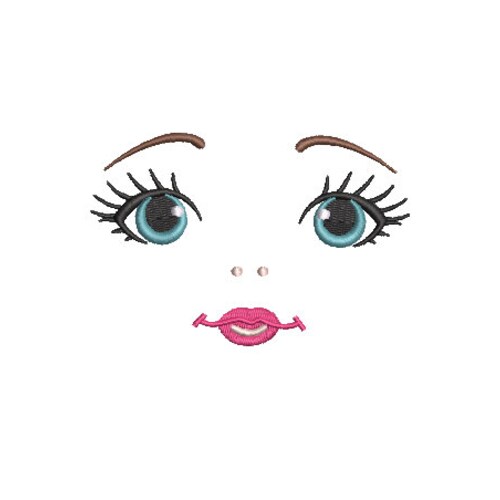 ITH in the Hoop Precious Doll Face Machine Embroidery File - Etsy
