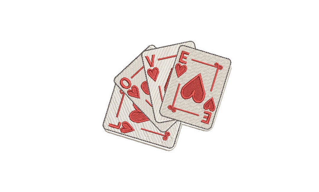 Love Cards Embroidery Machine Embroidery File Design 4x4 Inch Hoop 10cm