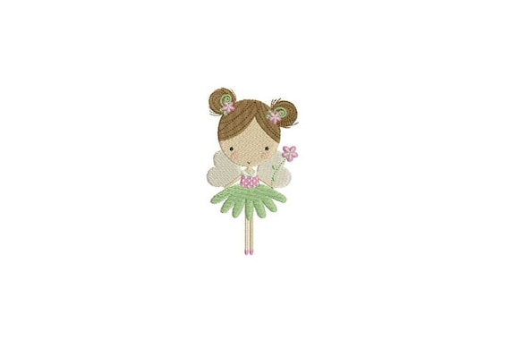 Flower Fairy Doll Machine Embroidery File design 4x4 inch hoop - Flower Fairy 3