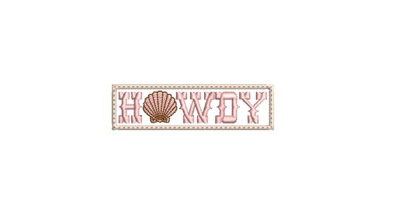 Howdy  - Western Machine Embroidery File design - 5x7 inch hoop - Coquette Cowgirl Design - Shell Embroidery