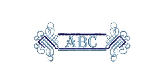 Chinese Scroll Machine Embroidery File design - 4x4 inch hoop - Instant Download -chinoiserie chic