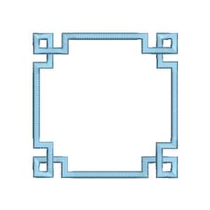 Greek Key Square Monogram Frame -  Machine Embroidery File design -  5x7 hoop - Square Border Frame