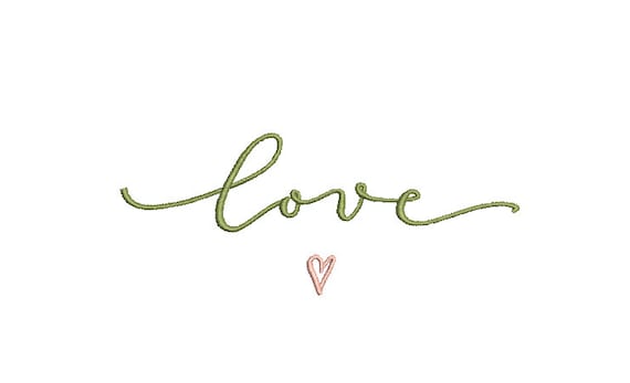 Love and Heart Machine Embroidery File design  - 4x4 inch hoop - Valentines Embroidery Design