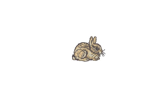 Mini Bunny Machine Embroidery design- 5cm tall - 4x4 inch hoop - Rabbit Embroidery - Easter Design