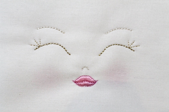 ITH Doll In The Hoop Handmade look Precious Doll Face Machine Embroidery File design 5x7