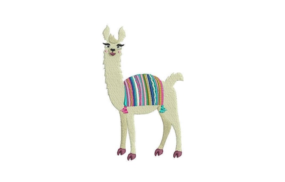 Llama Alpaca Machine Embroidery File design 5x7 inch hoop - instant download