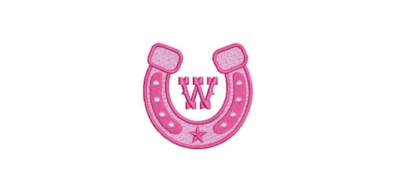 Horse shoe  - Western Machine Embroidery File design - 3x3 inch hoop - Cowgirl Design - Horseshoe Embroidery