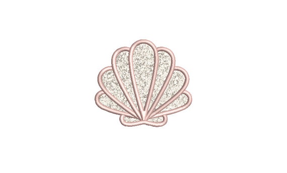 Chenille Shell used with 3D Puffy Foam - Machine Embroidery File design 4x4 inch hoop - 3 inch size design