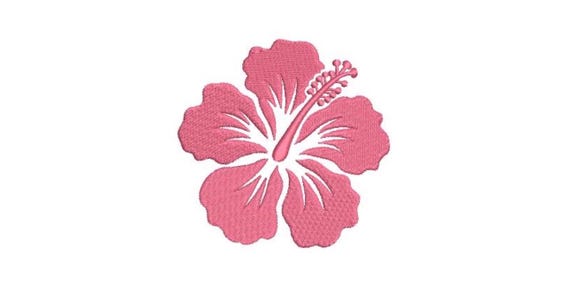 Hibiscus Machine Embroidery File - 4x4 inch hoop - Flower Embroidery Download