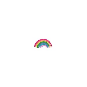 Mini Painted Rainbow Machine Embroidery File design - 4 x 4 inch hoop  - instant download - 3cm
